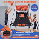 Foldable Basketball Arcade Game Kids Basketball Hoop Machine with 8 Exciting Playing Modes