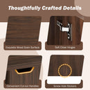 Foldable Coffee Table with Storage Cabinet Extendable Center Table