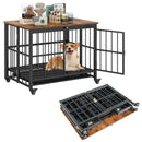 Foldable Dog Crate Furniture with Removable Tray and Lockable Door