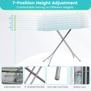 Foldable Ironing Board with Iron Rest and Adjustable Height