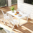Foldable Patio Chair All-Weather HDPE Outdoor Dining Chair with Armrest
