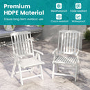 Foldable Patio Chair All-Weather HDPE Outdoor Dining Chair with Armrest