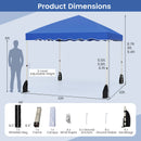 Foldable 10 X 10 Feet Pop up Canopy Tent with Wheeled Bag