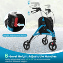 Foldable Rollator Walker with Lightweight Aluminum Frame