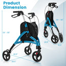 Foldable Rollator Walker with Lightweight Aluminum Frame