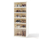 Foldable Shoe Rack Organizer 12-Pair 6-Tier Collapsible Shoe Cabinet