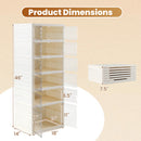 Foldable Shoe Rack Organizer 12-Pair 6-Tier Collapsible Shoe Cabinet