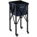 Lightweight Foldable Tennis Ball Teaching Cart with Wheels and Removable Bag