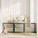 Adjustable 3-Panel Wood Pet Gate - Foldable Dog Fence