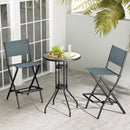 Folding Bar Stools Set of 2 Backrest Humanized Footrest