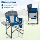 Folding Camping Chair with Cup Holder and Storage Pocket