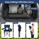 Folding Camping Chair with Mesh Back and Carrying Bag