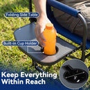 Folding Camping Chair with Side Table and Cup Holder