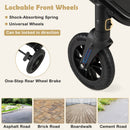 3-in-1 Folding Convertible Newborn Stroller with Detachable Bassinet