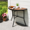 Half-Round Folding Event Table with Metal Frame