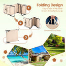 Folding Face Down Tanning Chair with Face Hole 3 Removable Pillows