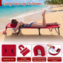 Folding Face Down Tanning Chair with Face Hole 3 Removable Pillows