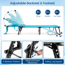 Folding Face Down Tanning Chair with Face Hole 3 Removable Pillows