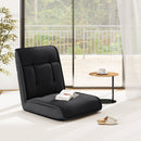 Folding Floor Chair Convertible Lazy Chair with 14-Poistion Adjustable Backrest