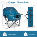 Folding Oversized Camping Chair with Side Pockets and Cup Holder