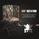Swivel Folding Chair with Backrest and Padded Cushion
