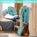 3-in-1 Folding Slide Playset with Basketball Hoop and Small Basketball