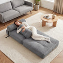 Folding Sofa Bed with Pillow and Back Support for Living Room