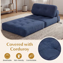 Folding Sofa Bed with Pillow and Back Support for Living Room
