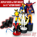 Foot Stand 6-Level Display Riser for 6 inch or 7 inch action figures, display stand fits McFarlane, Marvel Legends 1:12 scale