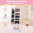Free-Standing Full Length Kids Jewelry Armoire Cabinet with Storage Capacity