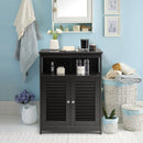 Wood Freestanding Bathroom Storage Cabinet with Double Shutter Door