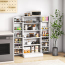 Freestanding Buffet Cupboards Sideboard with 2 Doors and Anti-Tipping Devices-White
