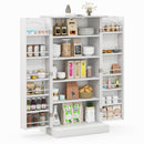 Freestanding Buffet Cupboards Sideboard with 2 Doors and Anti-Tipping Devices-White