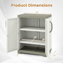Freestanding Buffet Cabinet Sideboard with 2 Doors and Adjustable Shelves for Kitchen and Garage