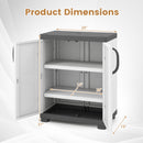 Freestanding Buffet Cabinet Sideboard with 2 Doors and Adjustable Shelves for Kitchen and Garage