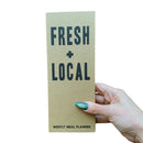 Fresh + Local Weekly Meal Planner | Shopping List Pad Organizer | 3.5" x 9"