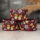 Butterflies Maroon Tumbler Boot -fits 20-40oz New!