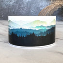 MOUNTAIN LANDSCAPE Tumbler Boot -fits 20-40oz NEW! Blue brown white