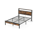 Twin/Full/Queen Bed Frame with Storage Headboard and Charging Station