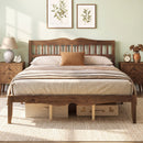 Full/Queen Platform Bed Frame with Scalloped Headboard