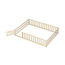Full Size Floor Bed with Full Length Safety Guardrails