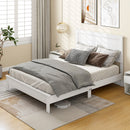Full Size Platform Slat Bed Frame with High Headboard