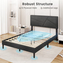 Twin/Full/Queen Size Upholstered Platform Bed Frame with High Headboard