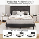 Twin/Full/Queen Size Upholstered Platform Bed Frame with High Headboard