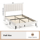 Full Size Velvet Upholstered Platform Bed Frame