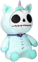 Furrybones Teal Unicorn Unie Wearing Purple Daisy Collar Plush Doll