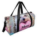 Personalized Hedgehog Heart Duffel Bag with Custom Name ā Cute Travel, Gym & Weekend Bag