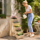 5-tier Vertical Raised Garden Bed Wood Elevated Planter Box with Legs