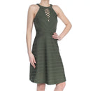 Guess Womens Halter Lace up Mini Dress,Size 2