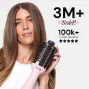 L'ange Hair Le Volume 60MM 2-in-1 Titanium Brush Hair Dryer Blush 1000 Watt - New
